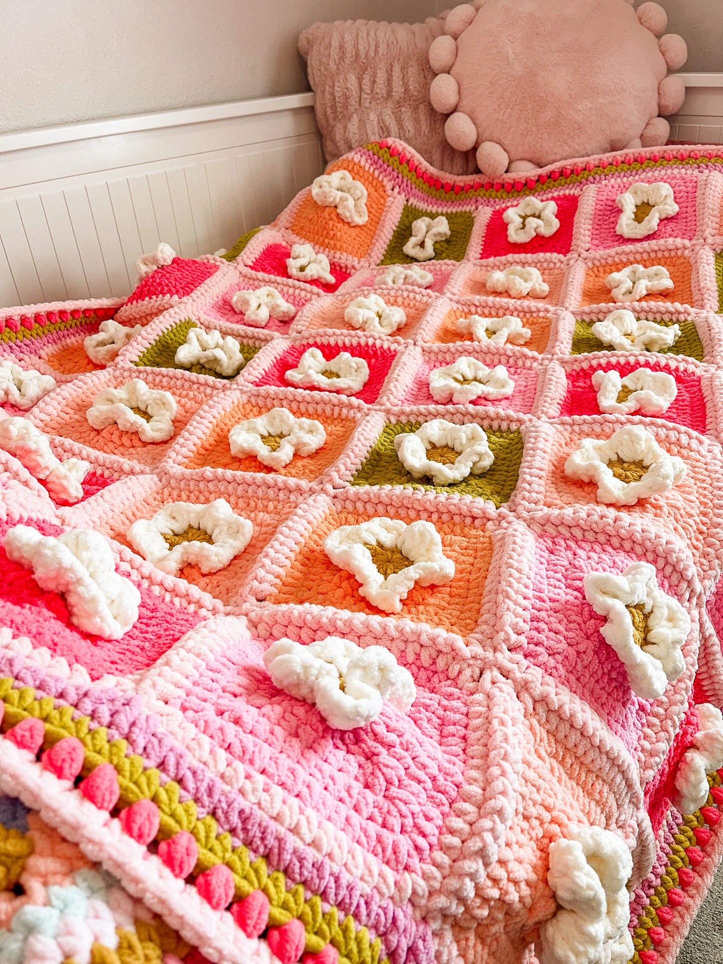 Daisy Pop Blanket Crochet Pattern
