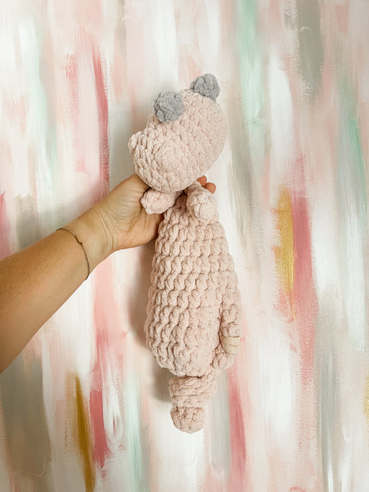 Pink Knotted Dino Snuggler